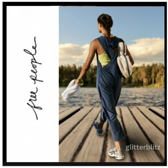 Free People Hot Shot Onesie Twisted in Navy Marin ๐ Factory Sealed - Picture 2 of 9